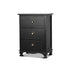 z Bedside Table Antique Style Nightstand Side Cabinet Chest Of 3 Drawers Black